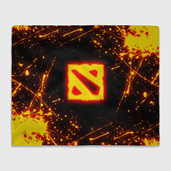 Плед флисовый DOTA 2 FIRE LOGO ДОТА 2 ОГНЕННЫЙ ЛОГО, цвет: 3D-велсофт