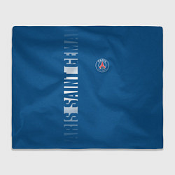 Плед флисовый PSG PARIS SAINT GERMAIN WHITE LINE SPORT, цвет: 3D-велсофт