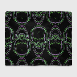 Плед флисовый Skulls vanguard pattern 2077, цвет: 3D-велсофт