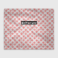 Плед флисовый DELTARUNE PATTERN LOGO, цвет: 3D-велсофт
