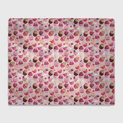 Плед флисовый Пирожные с Ягодами, цвет: 3D-велсофт