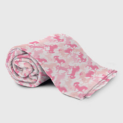 Плед флисовый Розовые Единороги, цвет: 3D-велсофт — фото 2