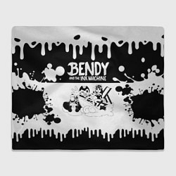 Плед флисовый БЕНДИ И АЛИСА BENDY AND THE INK MACHINE, цвет: 3D-велсофт