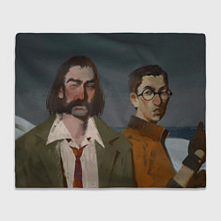 Плед флисовый Дюбуа и Куцураги маслом, цвет: 3D-велсофт