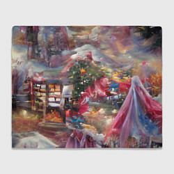 Плед флисовый Ностальгия Рождества, цвет: 3D-велсофт