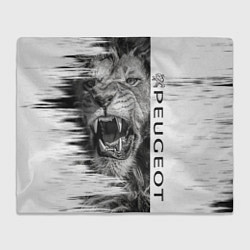 Плед флисовый Peugeotlion, цвет: 3D-велсофт