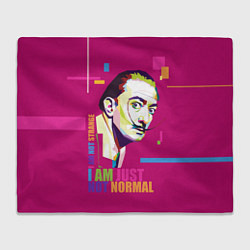 Плед флисовый Salvador Dali: I am just not normal, цвет: 3D-велсофт
