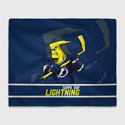 Плед флисовый Тампа-Бэй Лайтнинг, Tampa Bay Lightning, цвет: 3D-велсофт