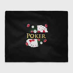 Плед флисовый Покер POKER, цвет: 3D-велсофт