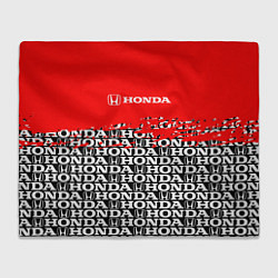 Плед флисовый Honda - Pattern, цвет: 3D-велсофт