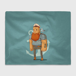 Плед флисовый Старый добрый моряк, цвет: 3D-велсофт