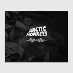Плед флисовый Arctic Monkeys Серая Геометрия, цвет: 3D-велсофт