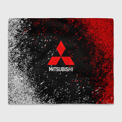 Плед флисовый Mitsubishi Logo auto, цвет: 3D-велсофт