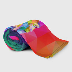 Плед флисовый Цветная обезьяна Color monkey, цвет: 3D-велсофт — фото 2