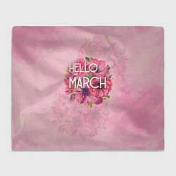 Плед флисовый Hello march, цвет: 3D-велсофт