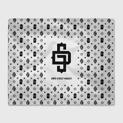 Плед флисовый Узор White Dope Street Market, цвет: 3D-велсофт