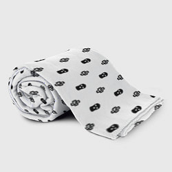 Плед флисовый Узор Mono White Dope Camo Dope Street Market, цвет: 3D-велсофт — фото 2