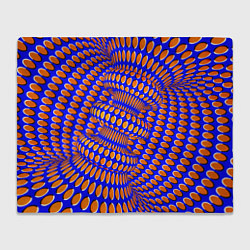 Плед флисовый Оптическая Иллюзия Движение Карусели, цвет: 3D-велсофт