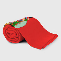 Плед флисовый Объятия Луффи чиби Ван Пис, цвет: 3D-велсофт — фото 2