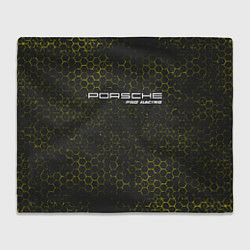 Плед флисовый PORSCHE Pro Racing Соты, цвет: 3D-велсофт