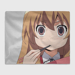 Плед флисовый Кушающая Тайга Торадора, цвет: 3D-велсофт