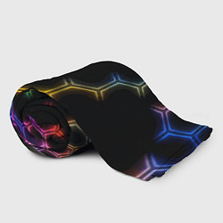 Плед флисовый Геометрический узор Neon, цвет: 3D-велсофт — фото 2