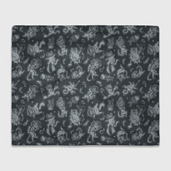 Плед флисовый Морские Котики: Черный, цвет: 3D-велсофт