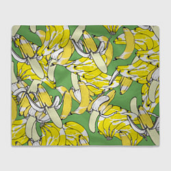 Плед флисовый Banana pattern Summer Food, цвет: 3D-велсофт