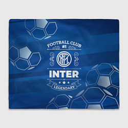 Плед флисовый Inter FC 1, цвет: 3D-велсофт