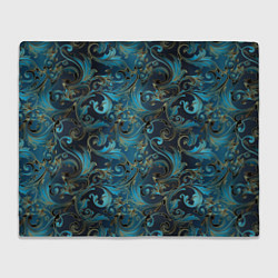Плед флисовый Blue Abstract Узоры, цвет: 3D-велсофт