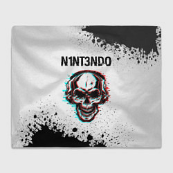 Плед флисовый N1NT3NDO ЧЕРЕП Брызги, цвет: 3D-велсофт