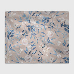 Плед флисовый Цветы Нежные, цвет: 3D-велсофт