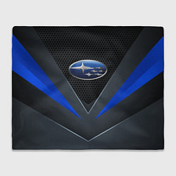 Плед флисовый Спортивная броня Subaru, цвет: 3D-велсофт