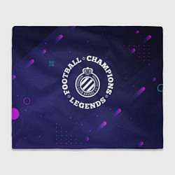 Плед флисовый Club Brugge Легенды Чемпионы, цвет: 3D-велсофт