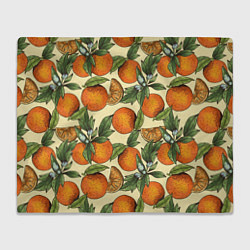 Плед флисовый Узор Апельсиновое настроение, цвет: 3D-велсофт