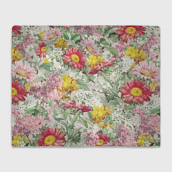 Плед флисовый Цветы Майские Герберы, цвет: 3D-велсофт