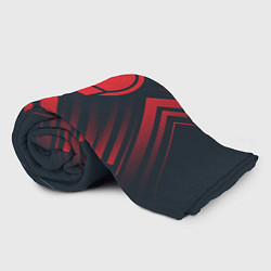 Плед флисовый Красный Символ League of Legends на темном фоне со, цвет: 3D-велсофт — фото 2