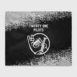 Плед флисовый Twenty One Pilots - КОТ - Краска, цвет: 3D-велсофт