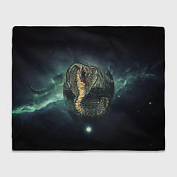 Плед флисовый Большая ядовитая змея, цвет: 3D-велсофт