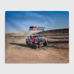 Плед флисовый Toyota Gazoo Racing Rally Desert Competition Ралли, цвет: 3D-велсофт