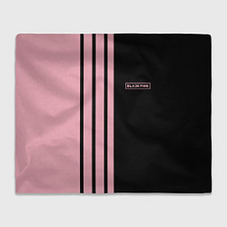 Плед флисовый BLACKPINK HALF BLACK-PINK MINI LOGO, цвет: 3D-велсофт