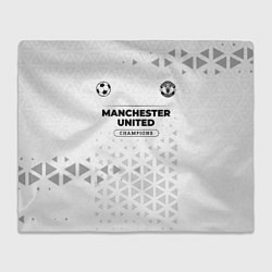 Плед флисовый Manchester United Champions Униформа, цвет: 3D-велсофт