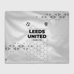 Плед флисовый Leeds United Champions Униформа, цвет: 3D-велсофт