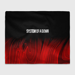 Плед флисовый System of a Down Red Plasma, цвет: 3D-велсофт