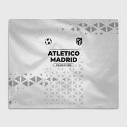 Плед флисовый Atletico Madrid Champions Униформа, цвет: 3D-велсофт
