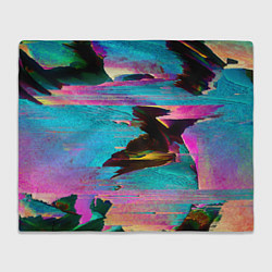 Плед флисовый Multicolored vanguard glitch, цвет: 3D-велсофт