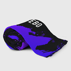 Плед флисовый Placebo Purple Grunge, цвет: 3D-велсофт — фото 2