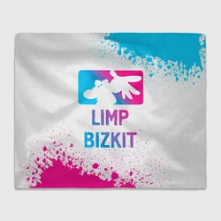 Плед флисовый Limp Bizkit Neon Gradient, цвет: 3D-велсофт