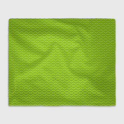 Плед флисовый Зеленые абстрактные линии, цвет: 3D-велсофт