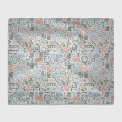 Плед флисовый Школьные будни, цвет: 3D-велсофт